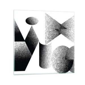 Billede på glas - Vinkler og ovaler - 30x30 cm