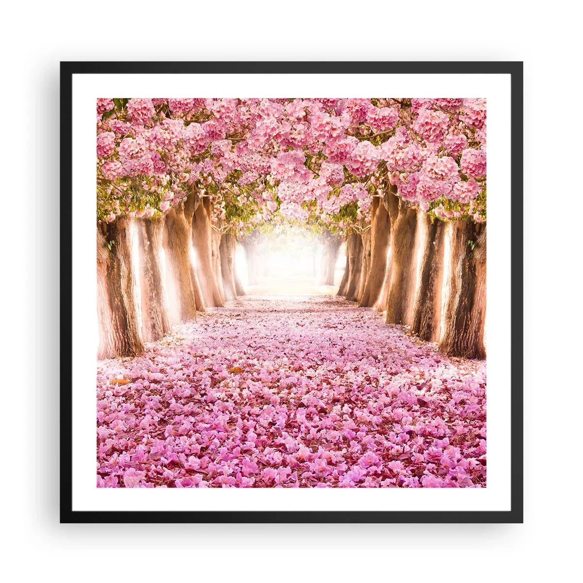 Plakat i sort ramme - Vejen til paradis - 60x60 cm