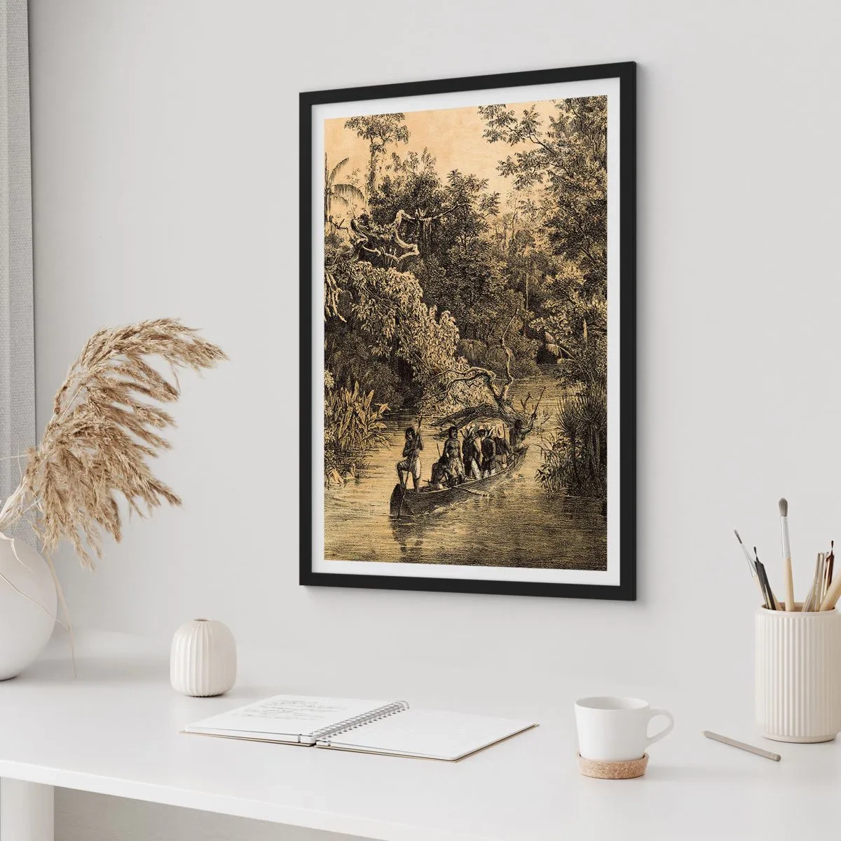 Plakat i sort ramme - Rejsen til kilden - 40x50 cm