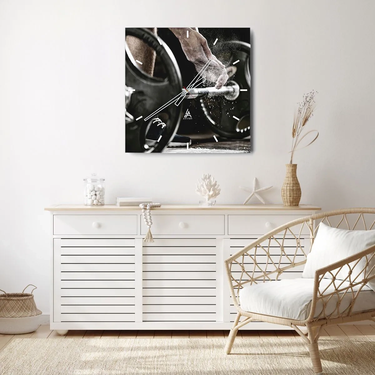 Vægur, Uret - Udfordringen er taget imod! - 40x40 cm