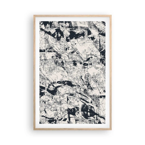 Plakat i ramme af lyst egetræ - Modsætningernes gennemtrængning - 61x91 cm