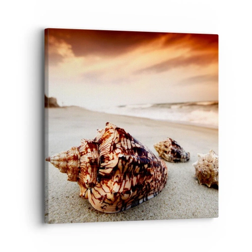 Lærredstryk - Billede på lærred - Bølgebevægelser - 30x30 cm