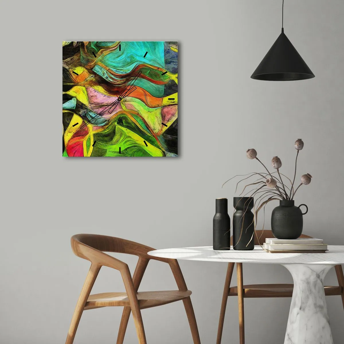 Vægur, Uret - Bevægelse er liv - 30x30 cm