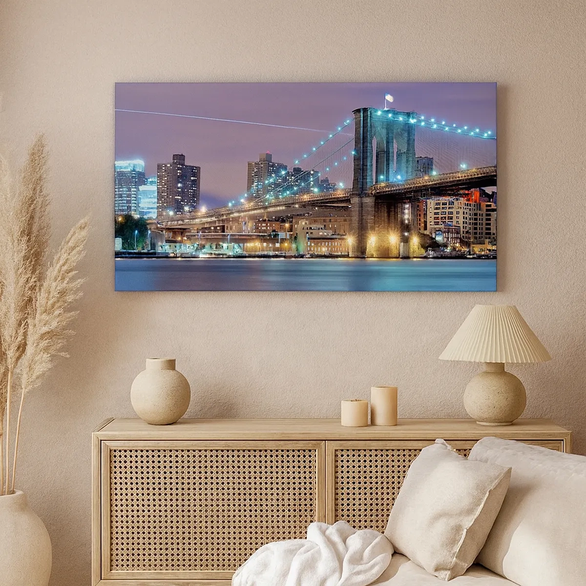 Lærredstryk - Billede på lærred - I mange år har Brooklyn Bridge - 30x30 cm