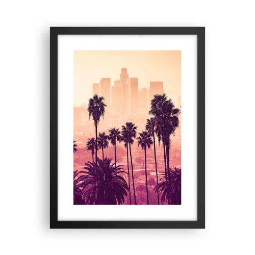 Plakat i sort ramme - Landskab i Californien - 30x40 cm