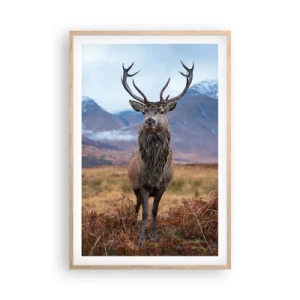 Plakat i ramme af lyst egetræ - På deres egen jord - 61x91 cm