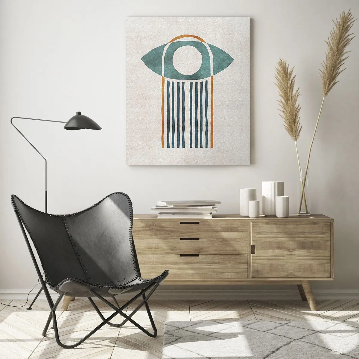 Billede på glas - Tegn og ritualer - 50x70 cm