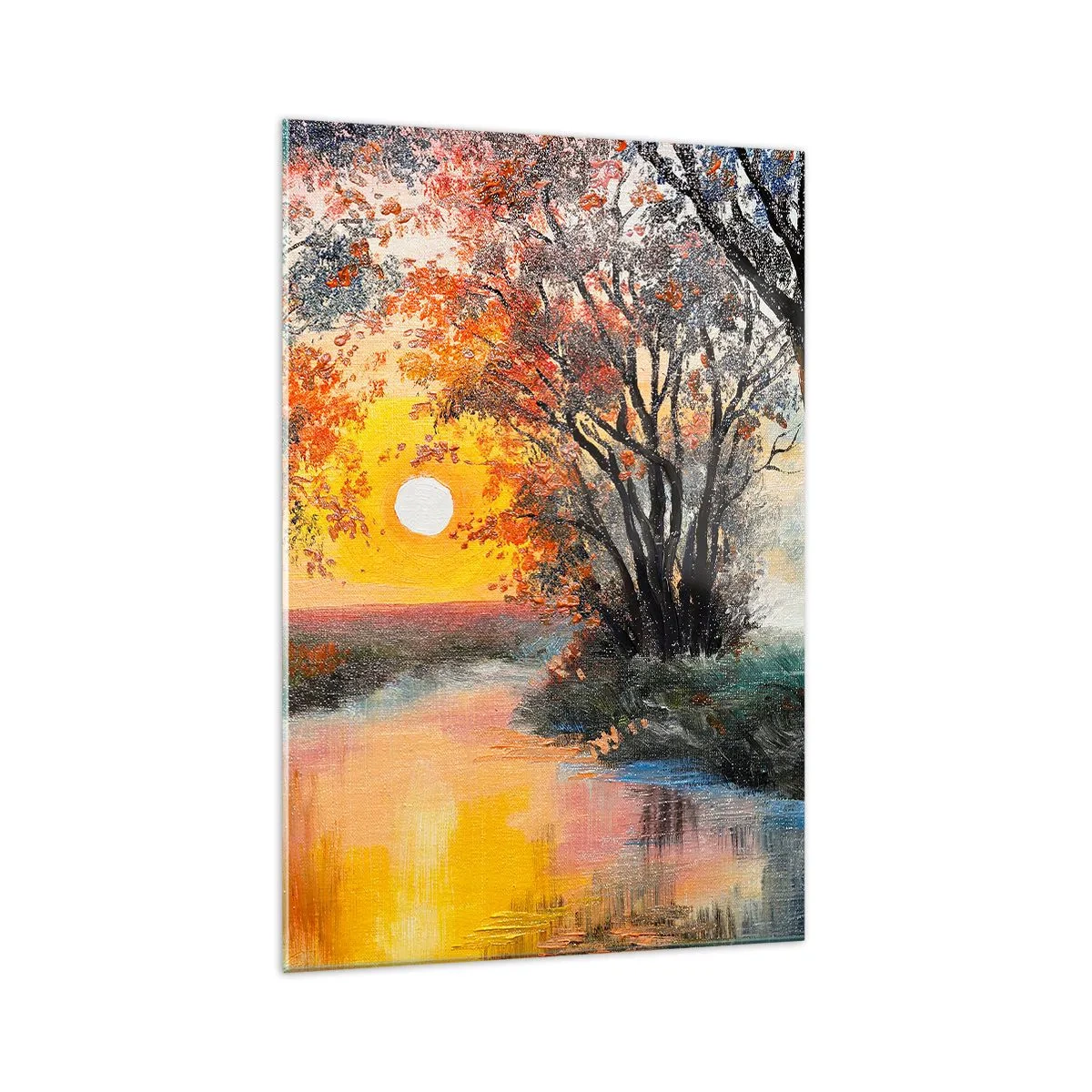 Billede på glas - Efterårs atmosfære - 70x100 cm