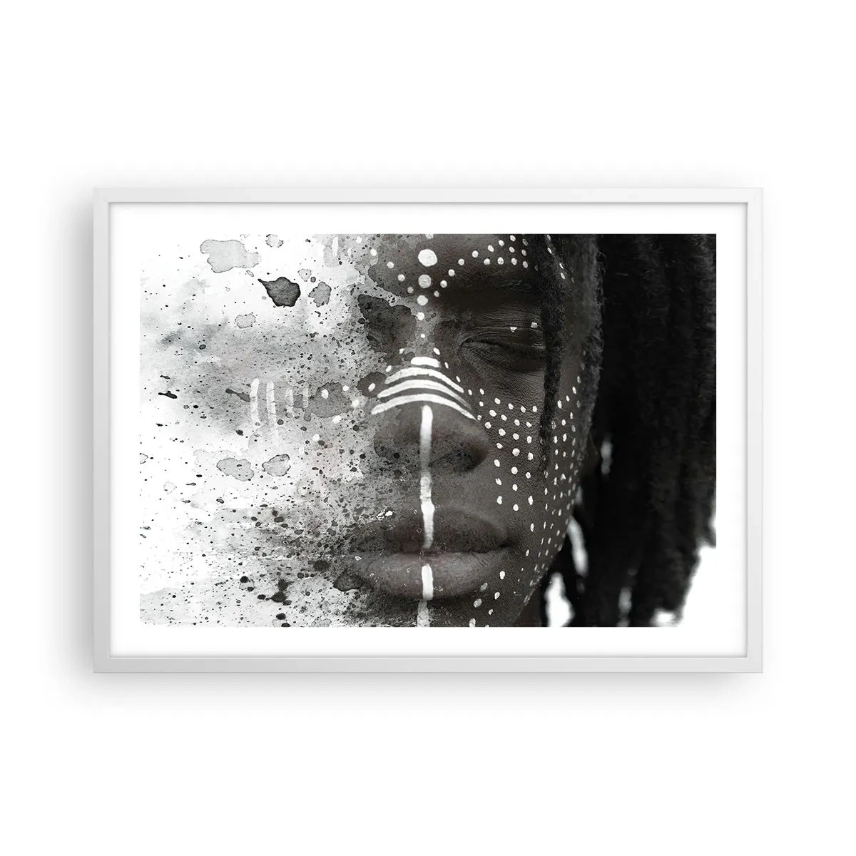 Plakat i hvid ramme - Opdag den oprindelige ånd - 70x50 cm
