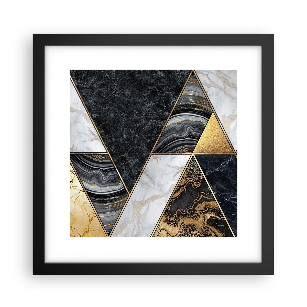 Plakat i sort ramme - Sten for sten - 30x30 cm