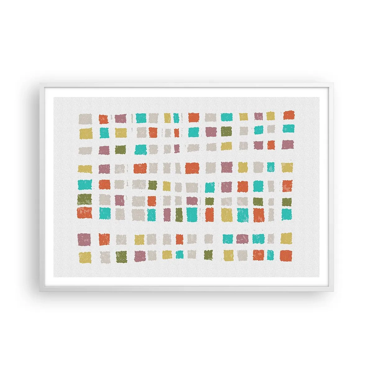 Plakat i hvid ramme - Ukendt leg - 100x70 cm