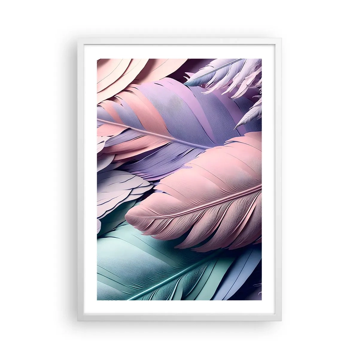 Plakat i hvid ramme - Chik fugl - 50x70 cm