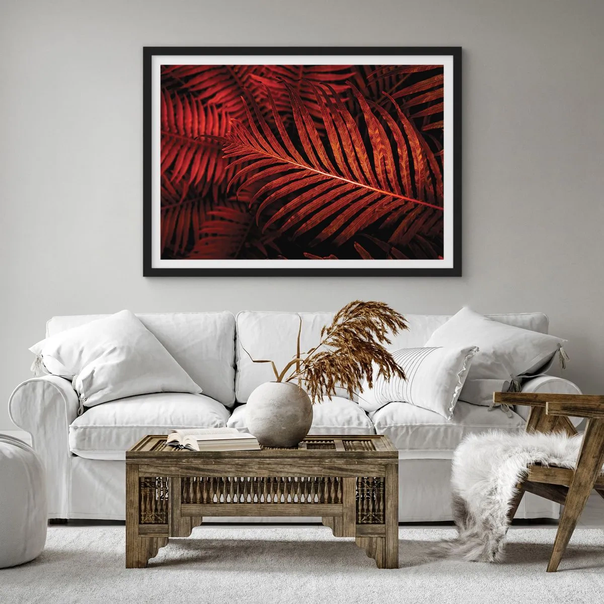 Plakat i sort ramme - Livets varme - 100x70 cm