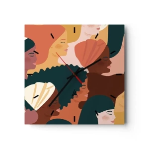 Vægur, Uret - Kun kvindelighed - 40x40 cm