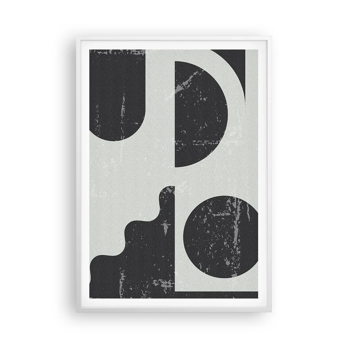 Plakat i hvid ramme - Komposition over og under - 70x100 cm