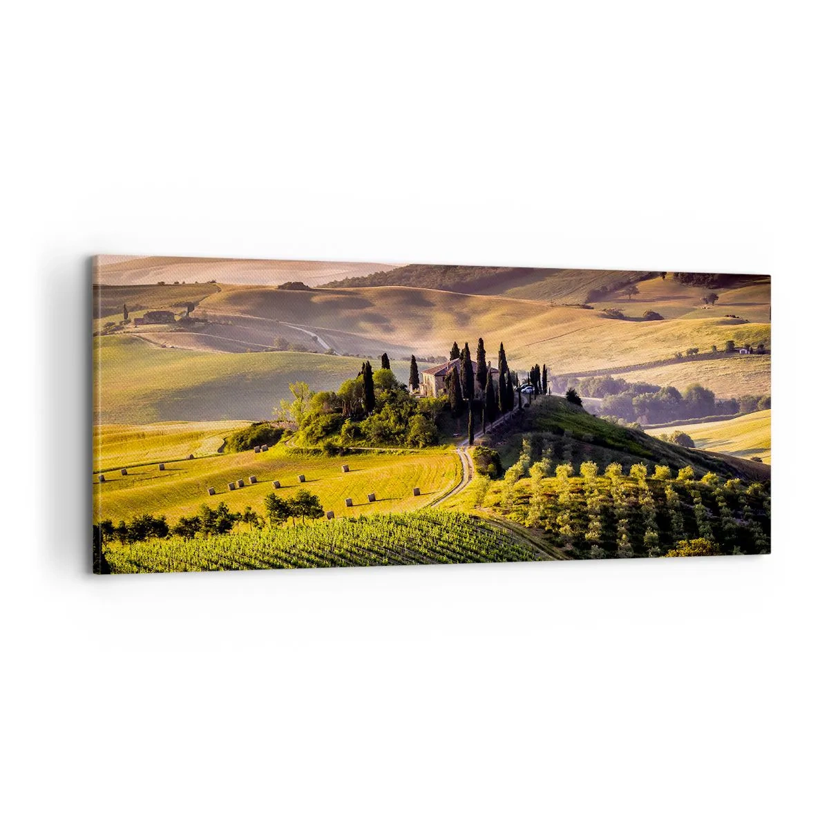 Lærredstryk - Billede på lærred - Arcadia - Det toscanske landskab - 100x40 cm