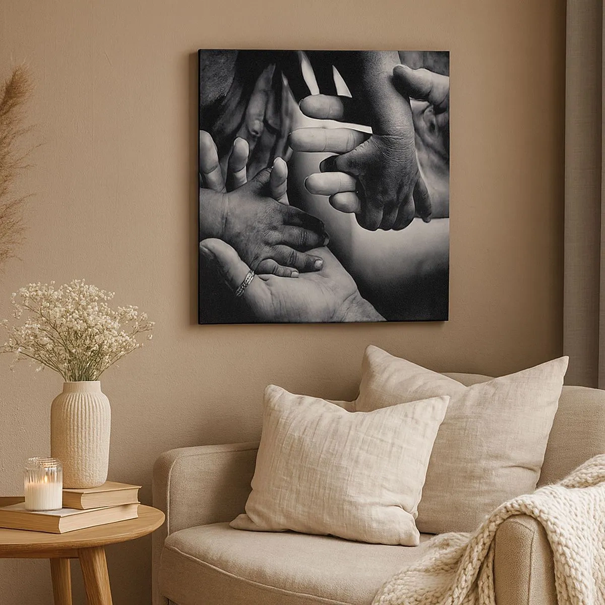 Lærredstryk - Billede på lærred - At være menneske - 30x30 cm