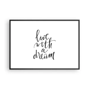 Plakat i sort ramme - Of course - 100x70 cm