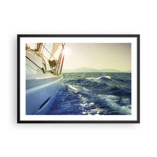 Plakat i sort ramme - For eventyr - 70x50 cm