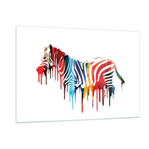 Billede på glas - Ikke kun sort og hvidt - 120x80 cm