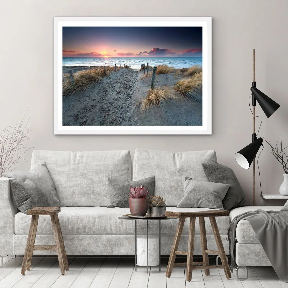 Plakat i hvid ramme - Du har udgydt en regnbue af strålende pragt.... - 40x30 cm