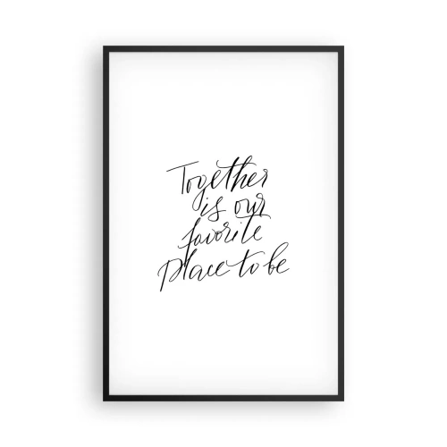 Plakat i sort ramme - Føler du det også? - 61x91 cm