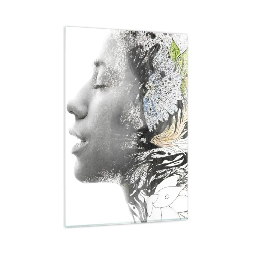 Billede på glas - Nedsænket i naturen - 80x120 cm