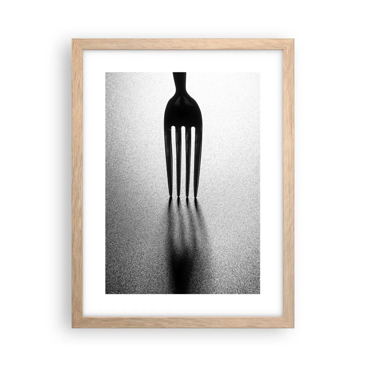 Plakat i ramme af lyst egetræ - Lys og skygge - 30x40 cm