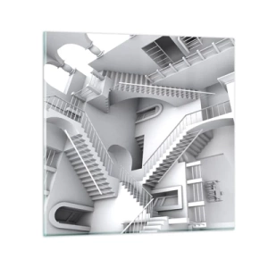 Billede på glas - Rummets paradokser - 50x50 cm