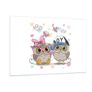 Billede på glas - Lad os elske hinanden! - 120x80 cm