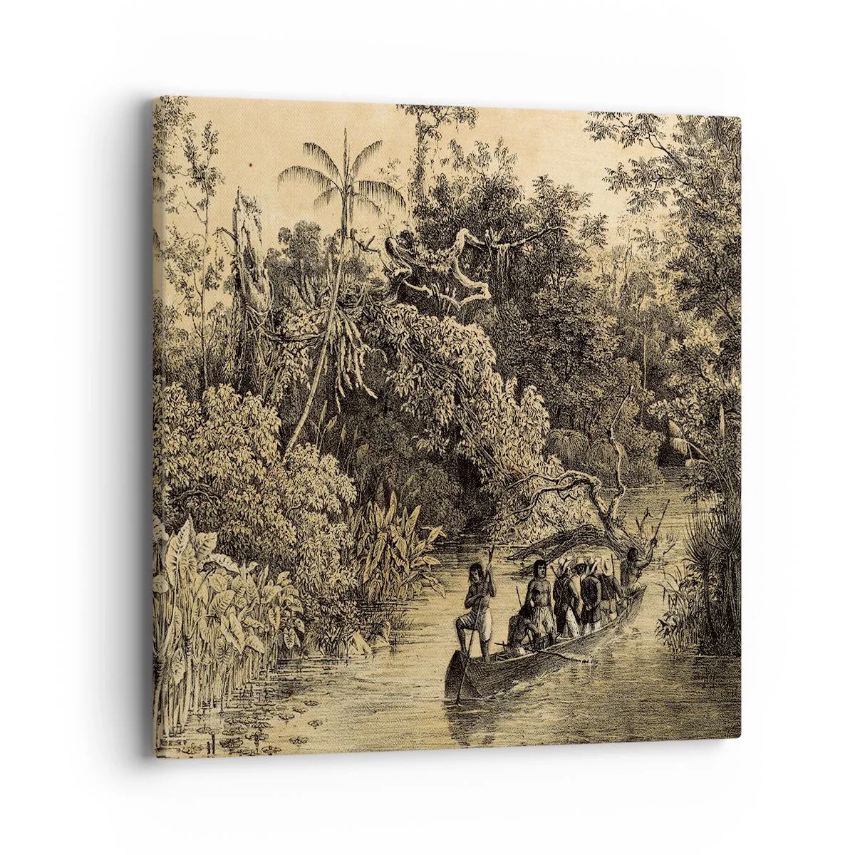 Lærredstryk - Billede på lærred - Rejsen til kilden - 40x40 cm