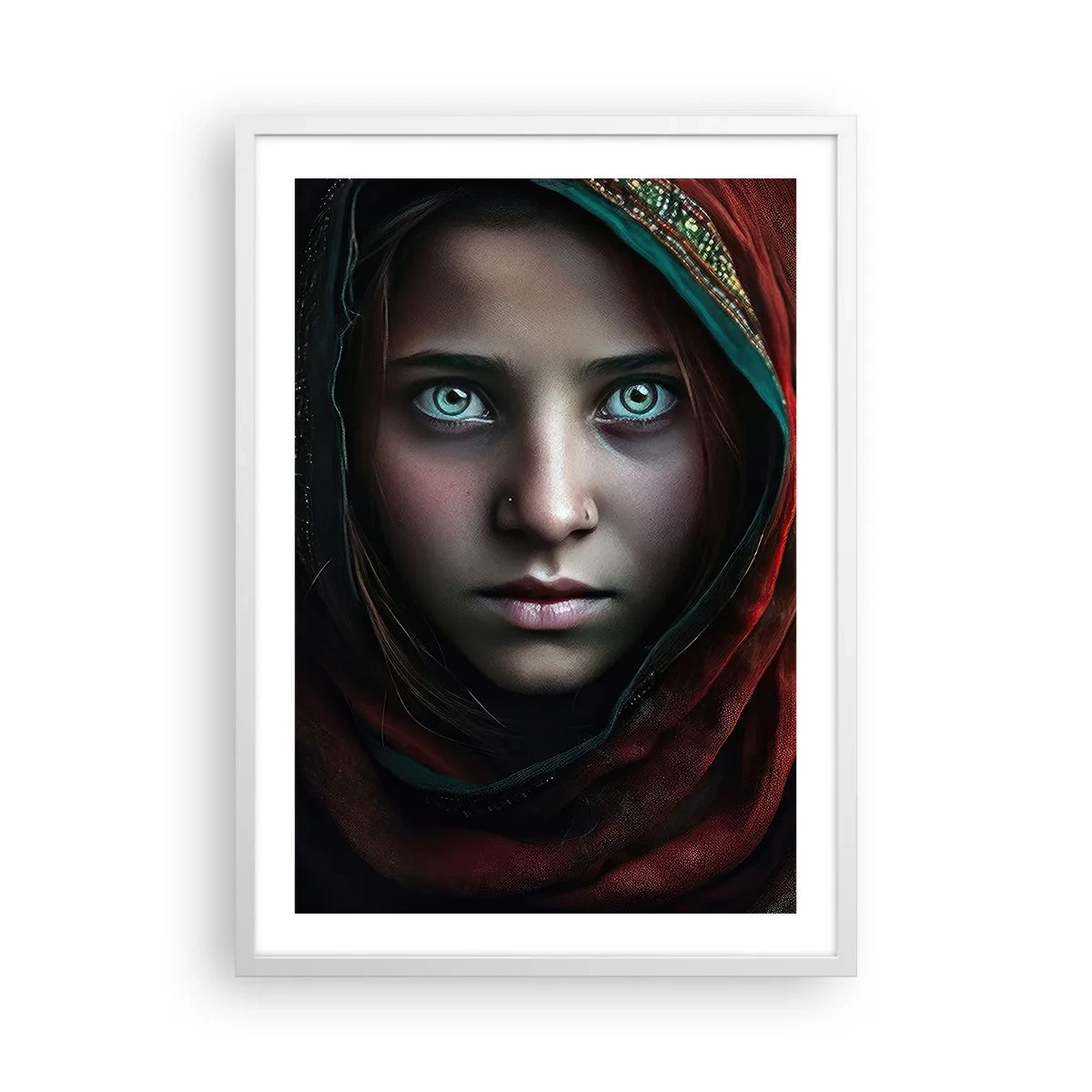 Plakat i hvid ramme - Østens prinsesse - 50x70 cm