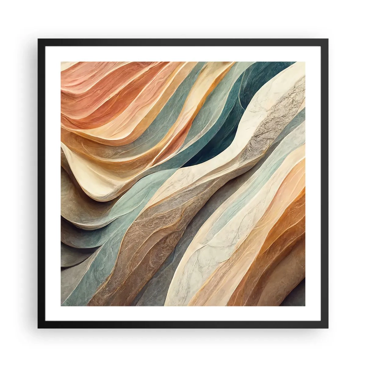Plakat i sort ramme - Øjeblikke før forandring - 60x60 cm