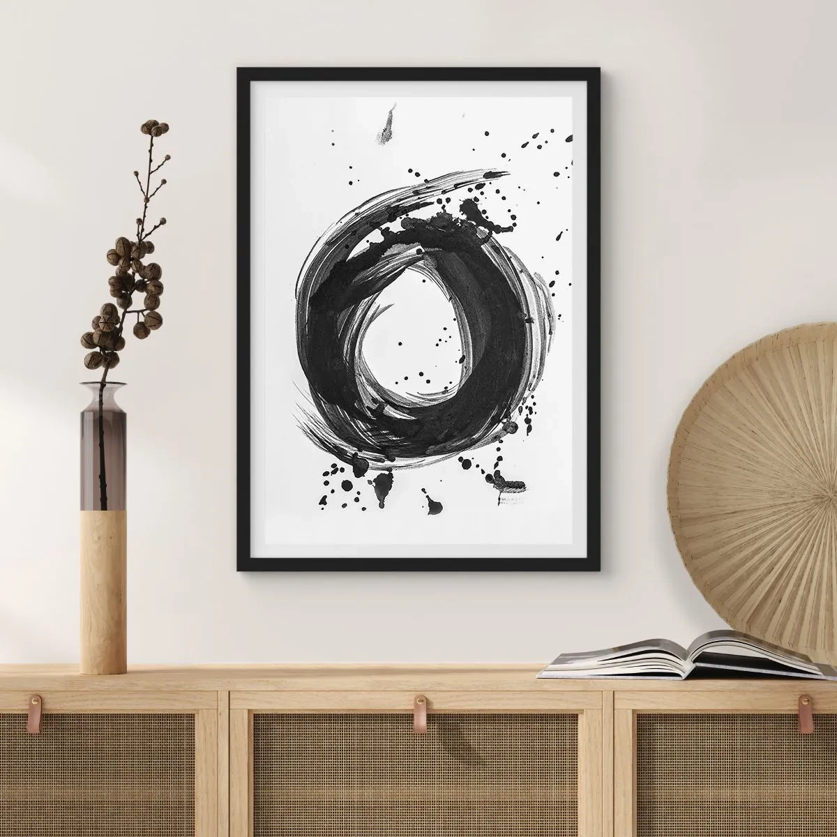 Plakat i sort ramme - Skabelsens hvirvelstrøm - 40x50 cm