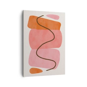 Lærredstryk - Billede på lærred - Formernes blide bevægelse - 50x70 cm