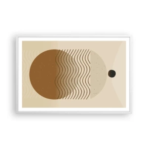 Plakat i hvid ramme - Om geometriske figurers oprindelse - 91x61 cm