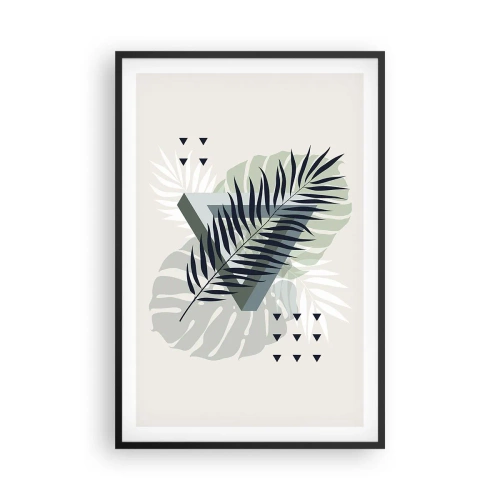 Plakat i sort ramme - Natur og geometri - to ordener? - 61x91 cm