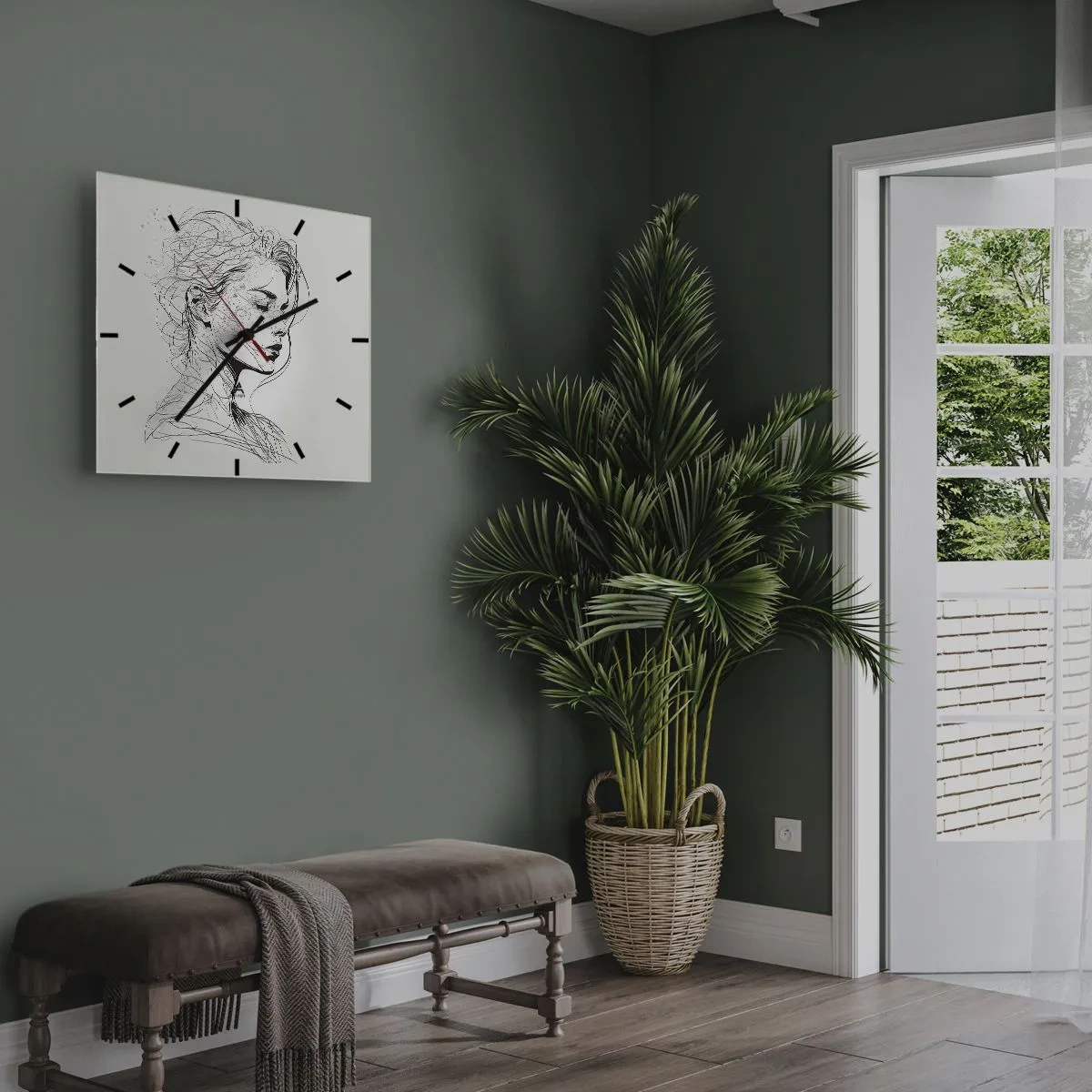 Vægur, Uret - Portræt i drømmeri - 30x30 cm