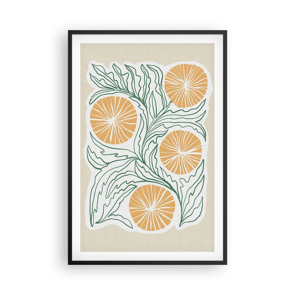 Plakat i sort ramme - Etnisk med et strejf af abstraktion - 61x91 cm