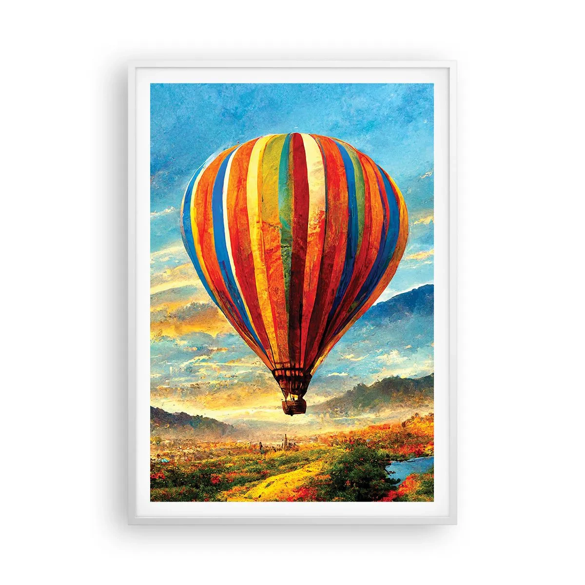 Plakat i hvid ramme - I stilhed kan du se mere - 70x100 cm