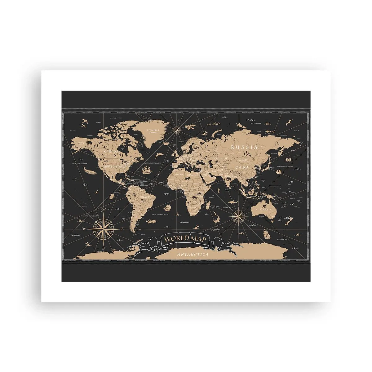 Plakat - Grænserne for min verden - 50x40 cm