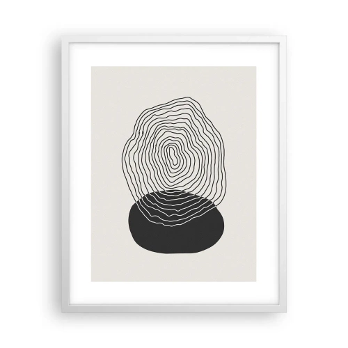 Plakat i hvid ramme - Varighed og vibration - 40x50 cm