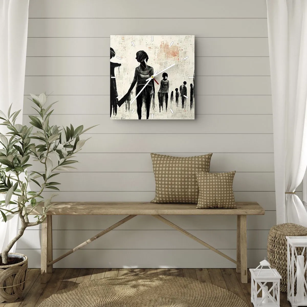 Vægur, Uret - Mod ensomhed - 40x40 cm