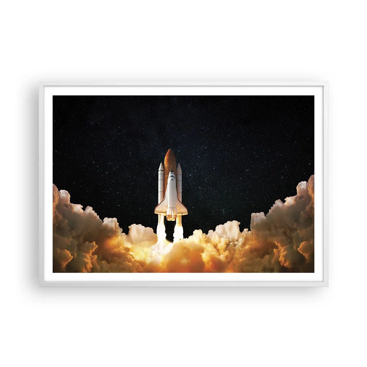 Plakat i hvid ramme - Ad astra! - 100x70 cm