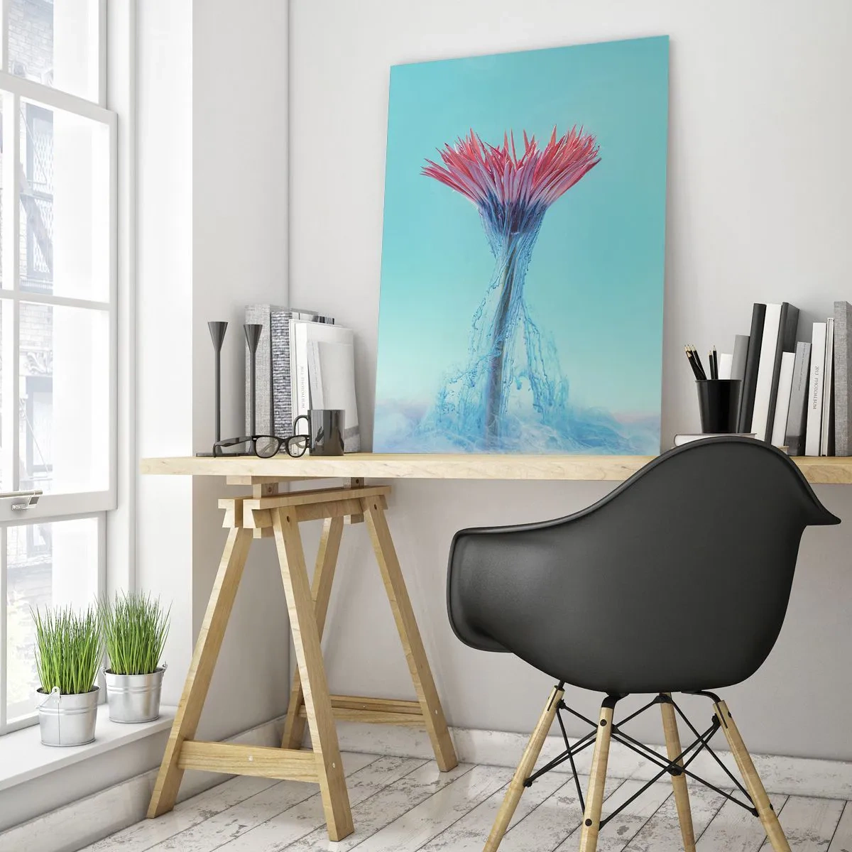 Billede på glas - I en nærende omfavnelse - 50x70 cm