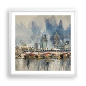 Plakat i hvid ramme - London i al sin pragt - 50x50 cm