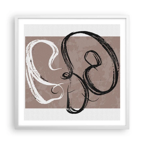 Plakat i hvid ramme - Komposition - en søgen efter fuldstændighed - 60x60 cm