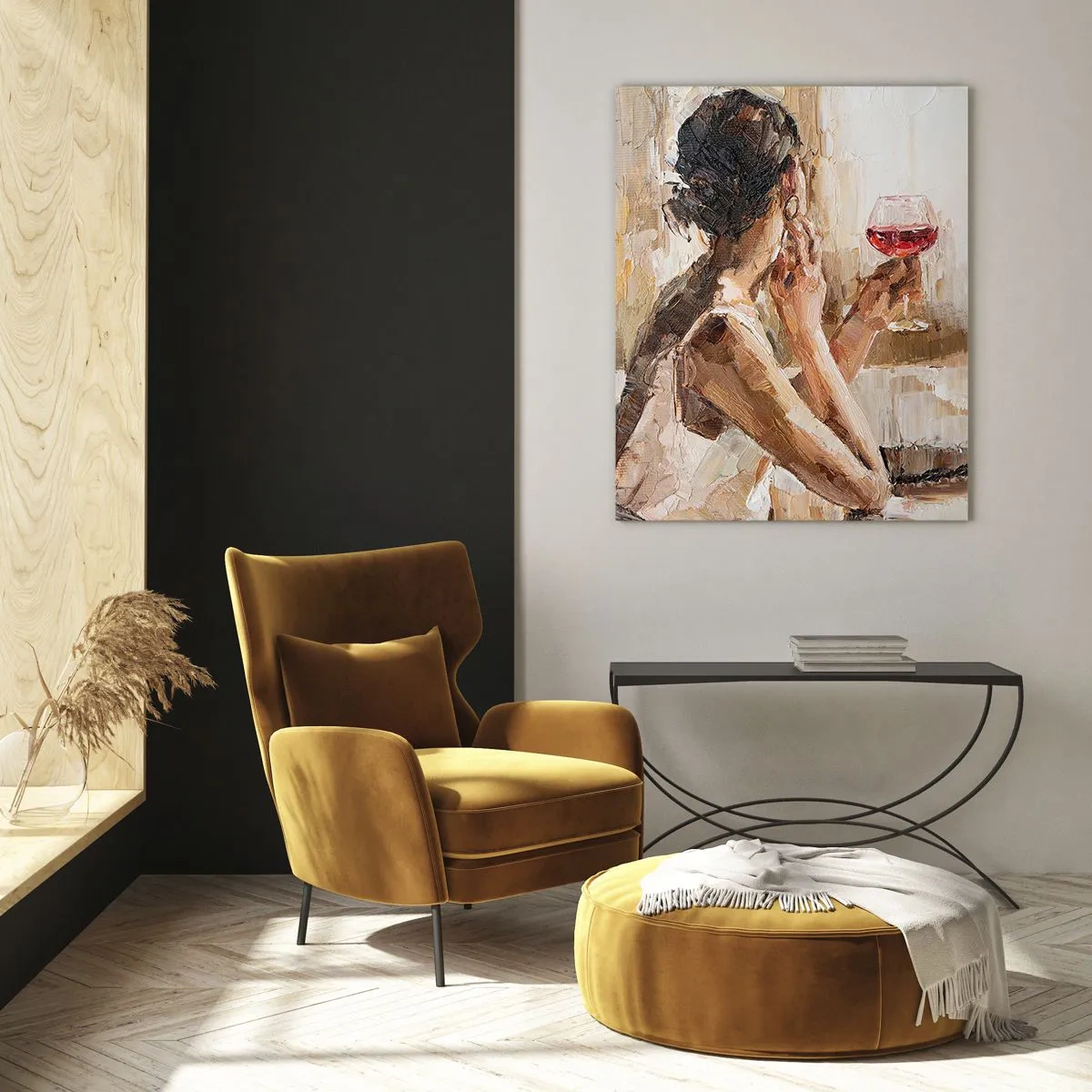 Billede på glas - Smagen af et godt øjeblik - 80x120 cm