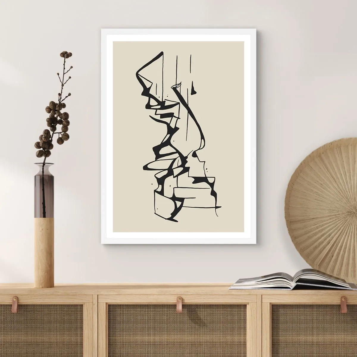 Plakat i hvid ramme - Måske et landskab - 30x40 cm