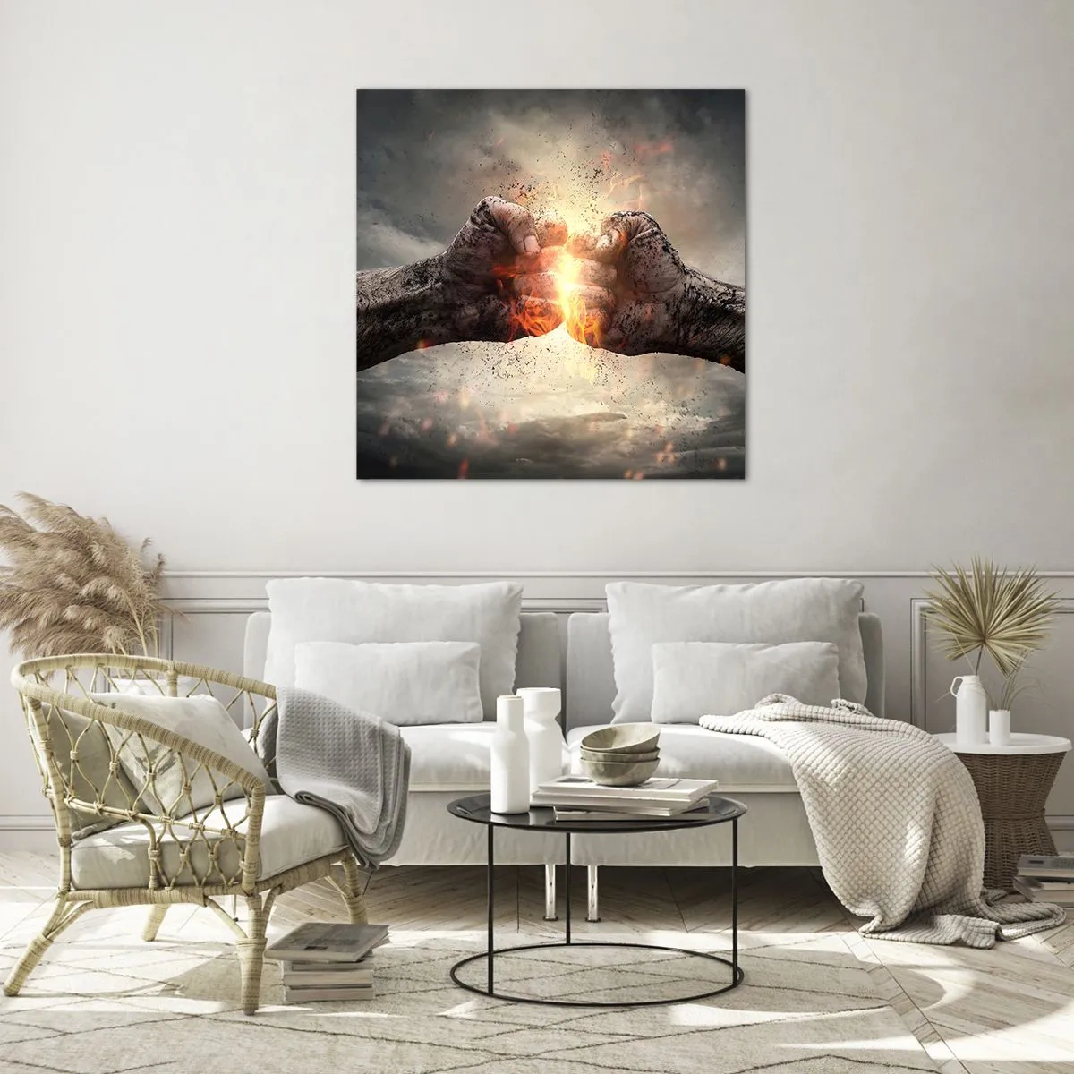 Billede på glas - Stå op til kamp - 50x50 cm